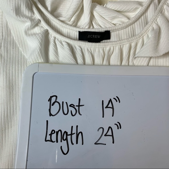 J.Crew White Ruffle-neck Ribbed Tank-top - Picture 5 of 8